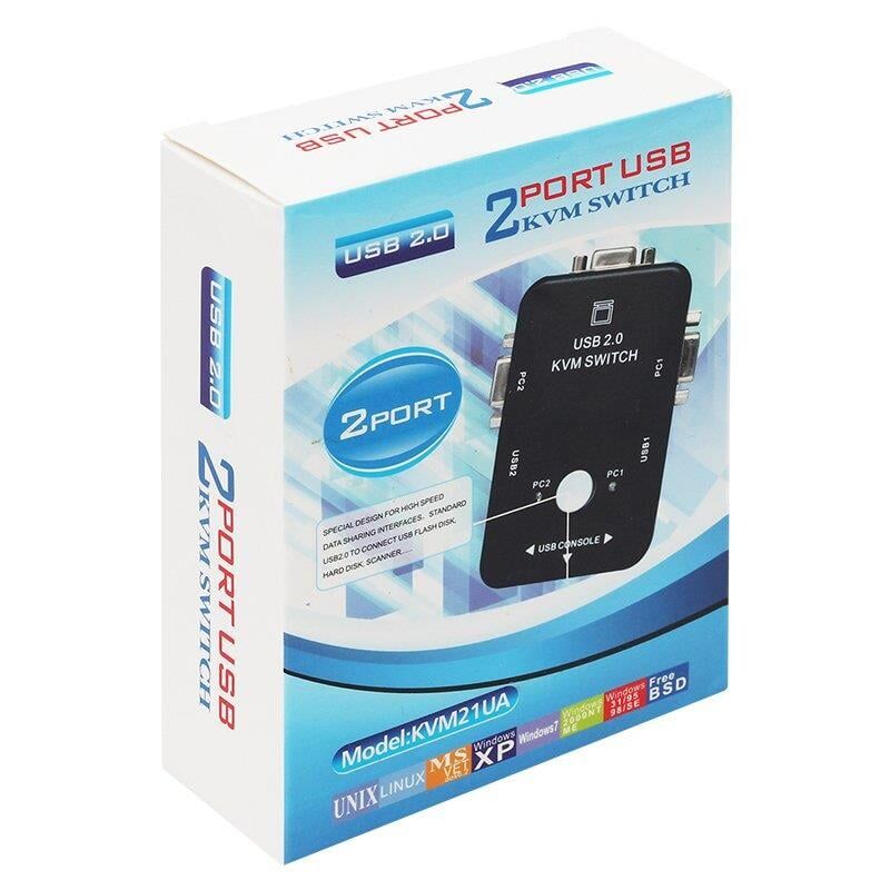 PowerMaster PM-15166 1080p VGA 2 Kanal KVM Switch