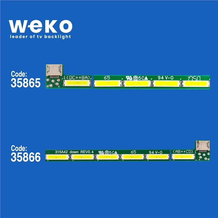 Wkset-5246 35865X2 35866X2 315A42 Down/315A42 Up 4 Adet Led Bar (76Led)