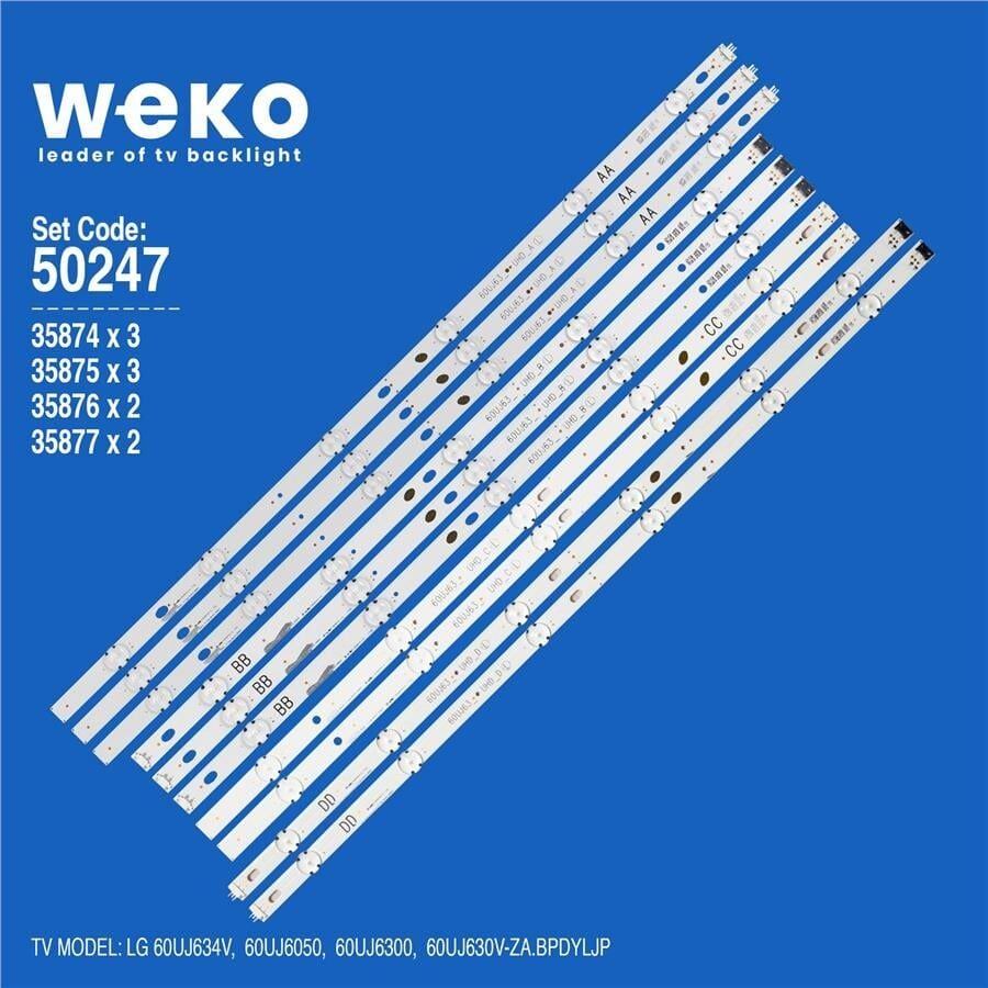 Wkset-5247 35874X3 35875X3 35876X2 35877X2 Lg İnnotek 17Y 60İnch 10 Adet Led Bar