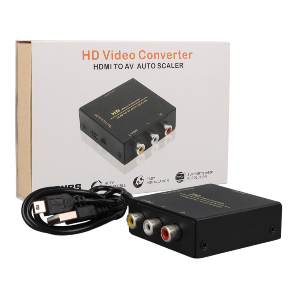 Powermaster Metal Kasa HDMI To Rca Av Çevirici Adaptör