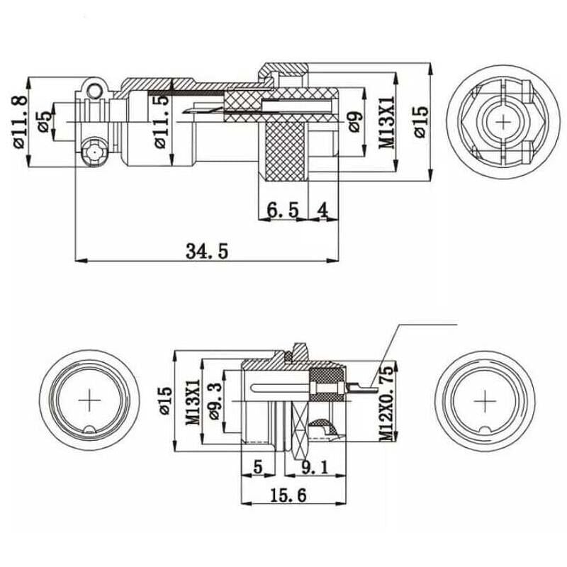 Magicvoice MV-29494 Dişi 4 Pinli Mini Mayk Fiş