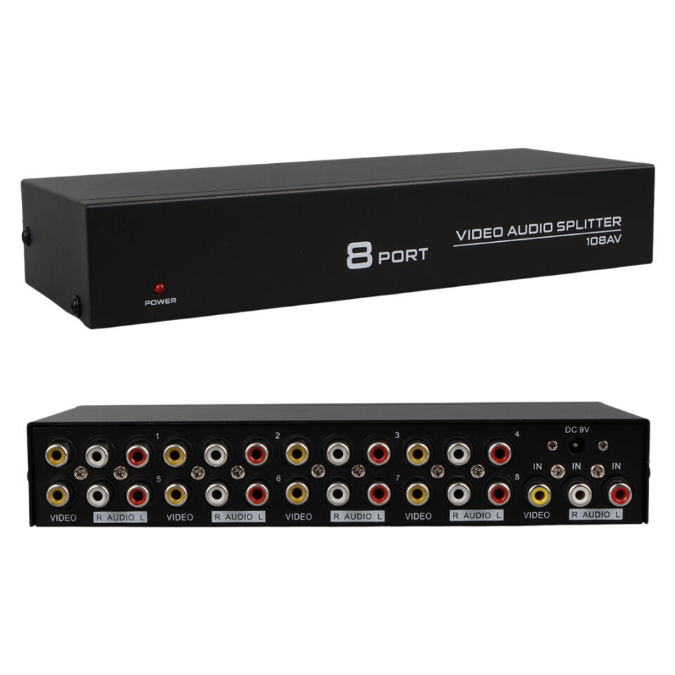 Powermaster PM-4832 8 Port Video Audio Splitter