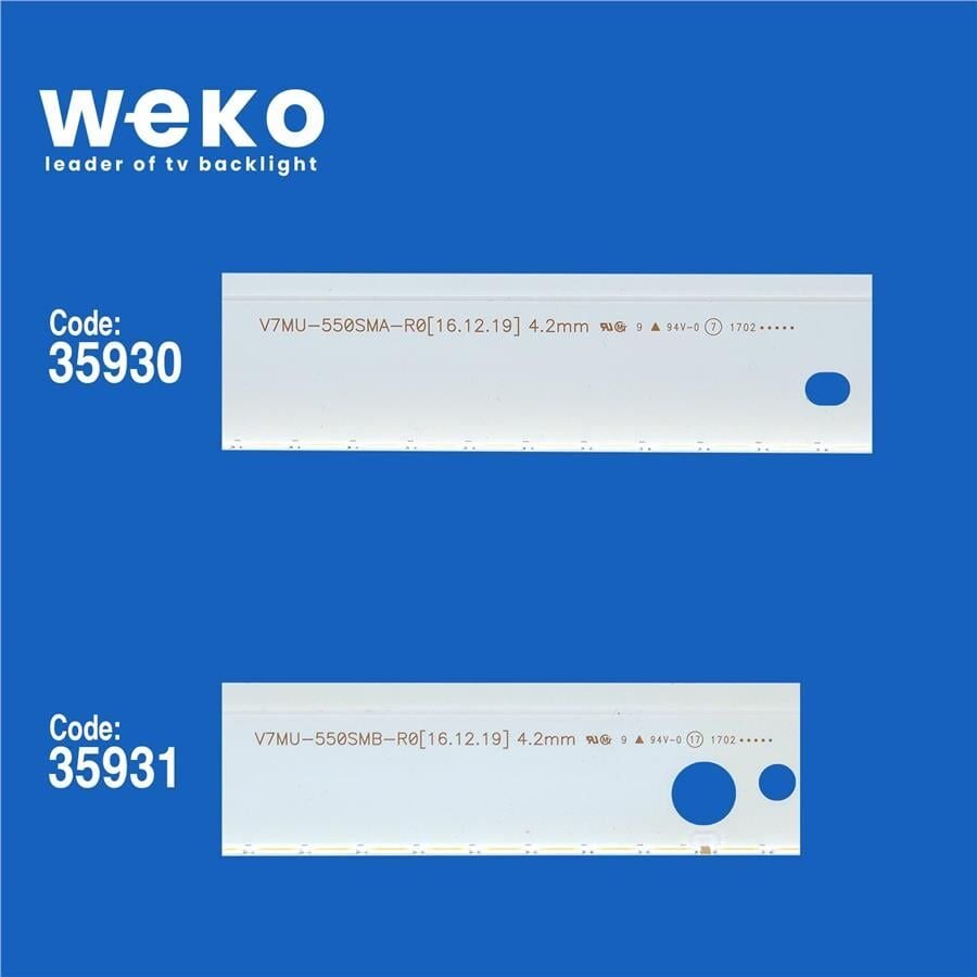 Wkset-5480 35930X1 35931X1 V7mu-550 2 Adet Led Bar (76Led)