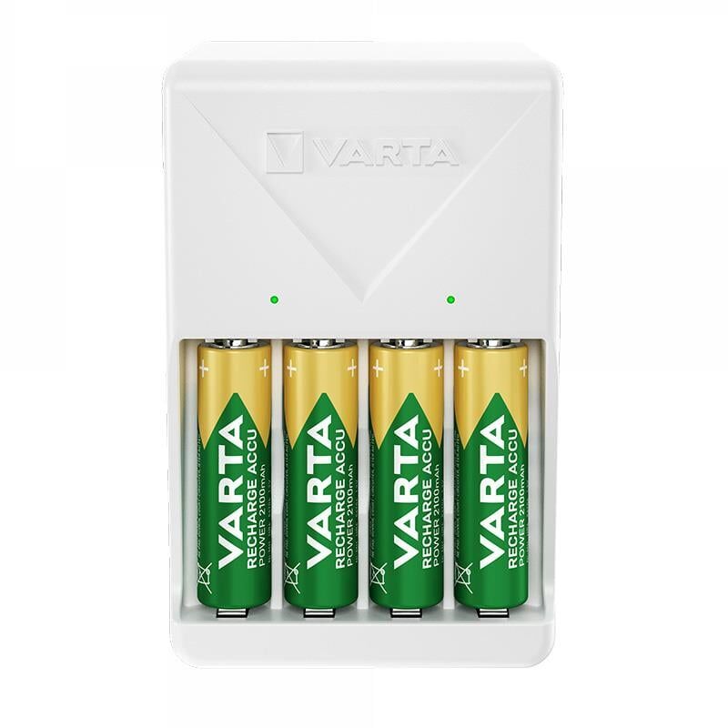 Varta 4XAA 2100 Mah Pilli Beyaz Plug Pil Şarj Ci̇hazı