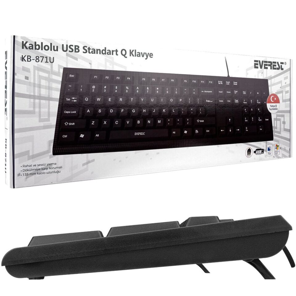 Everest KB-871U Siyah Q Usb Standart Klavye