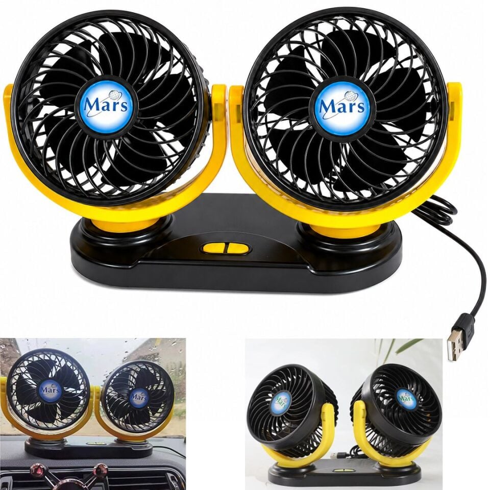 Powermaster X916 Usb Girişli 2’Li Ev Ofis Araç Fanı
