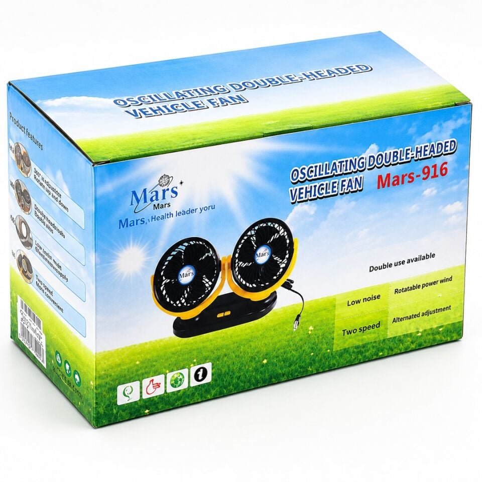Powermaster X916 Usb Girişli 2’Li Ev Ofis Araç Fanı