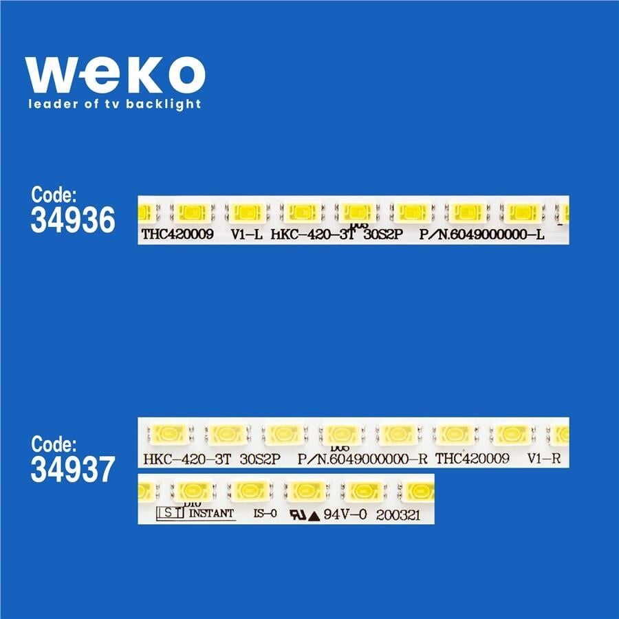 Wkset-5484 34936X1 34937X1 Thc420009 2 Adet Led Bar (60Led)