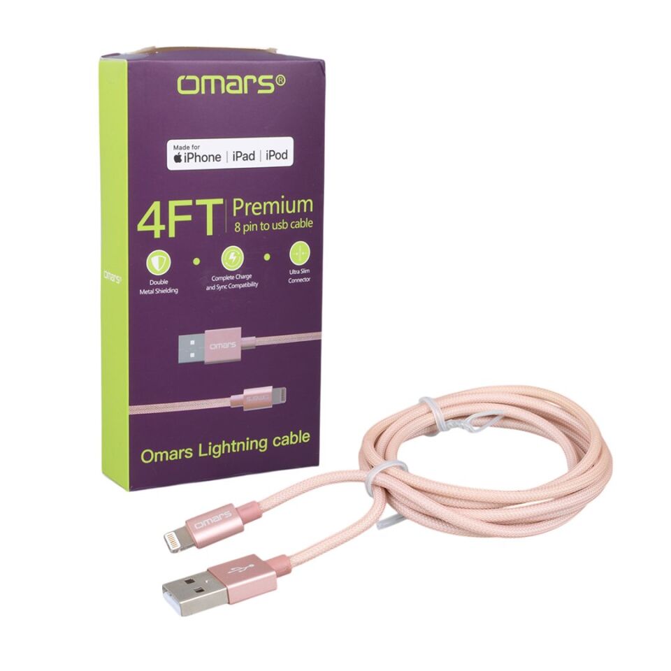 Omars OMLT040RGLPB USB To Lightning Şarj Kablosu