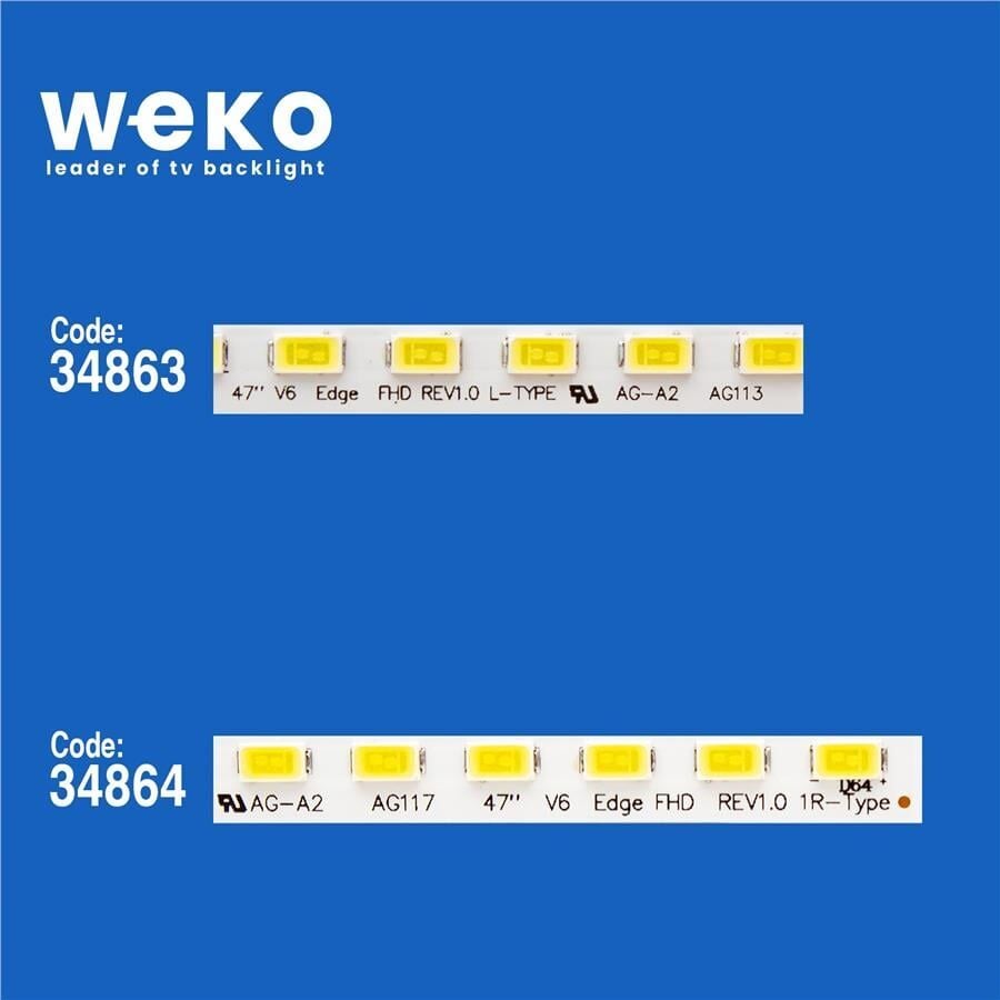 Wkset-5261 34863X1 34864X1 47 V6 Edge Fhd Rev1.0 2 Adet Led Bar (64Led)