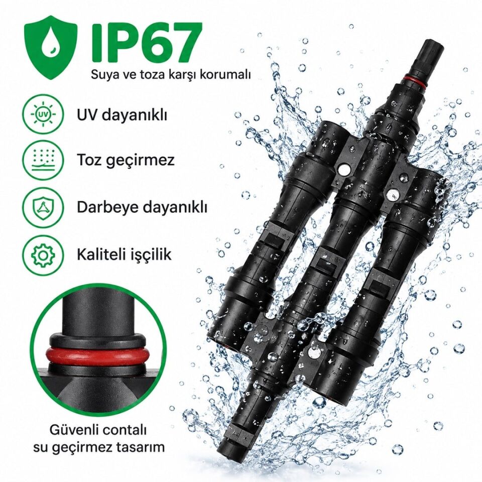 Powermaster PM-28872 3'Lü Güneş Paneli Paralel Bağlantı Konnektörü