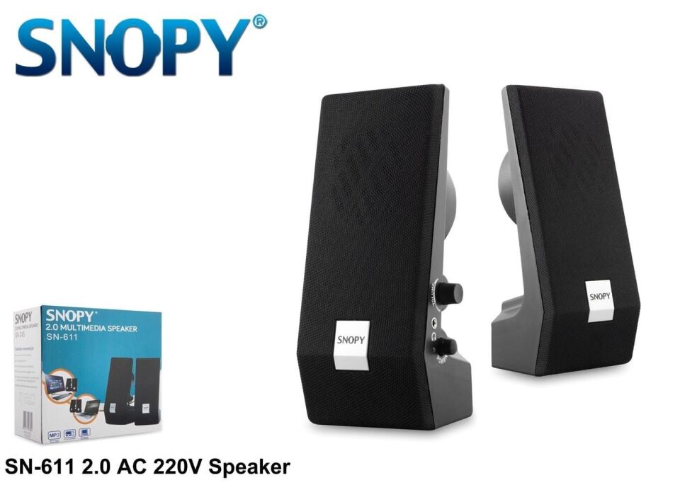 Snopy SN-611 2.0 AC 220V 1+1 Hoparlör Speaker