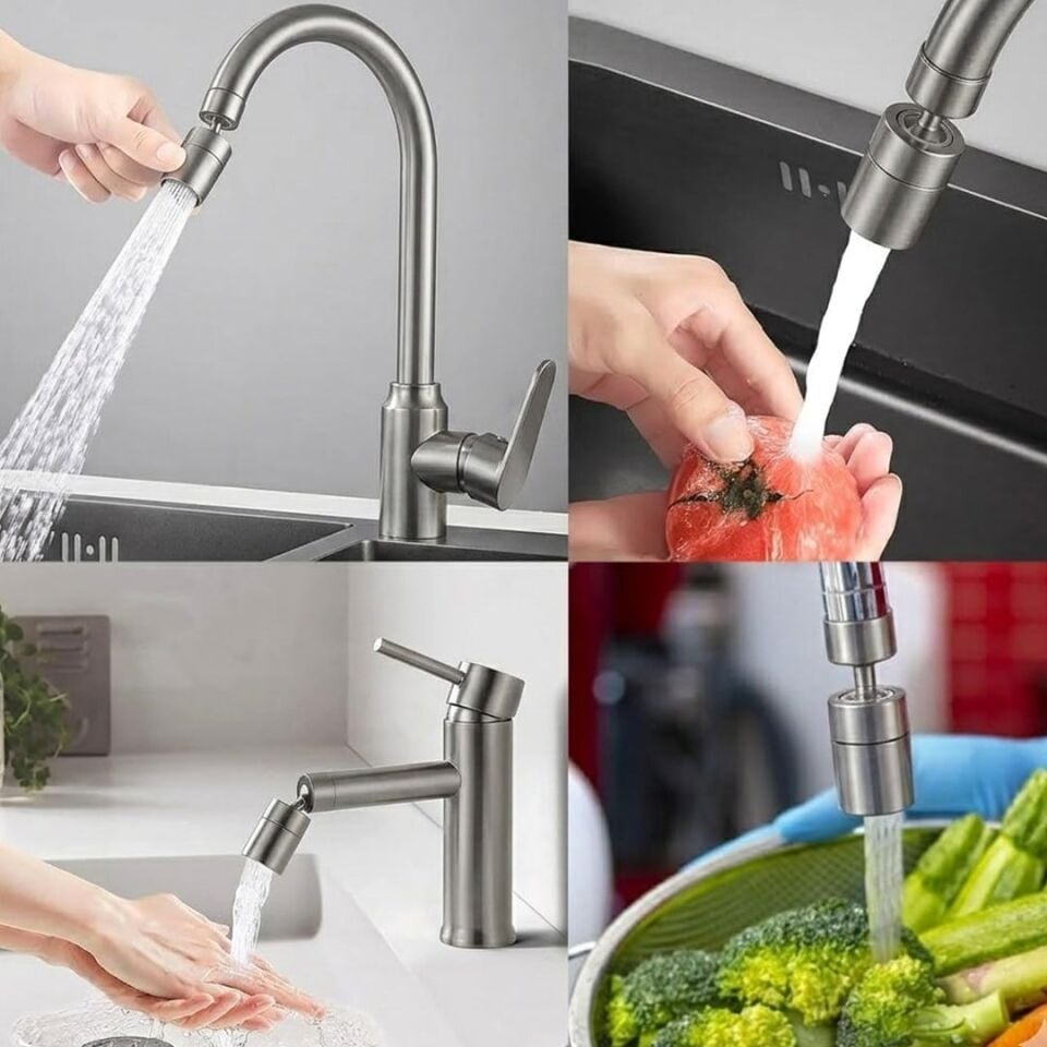 Sunup SN-29317 Çift Hız Ayarlı Gümüş Renk Musluk Başlığı