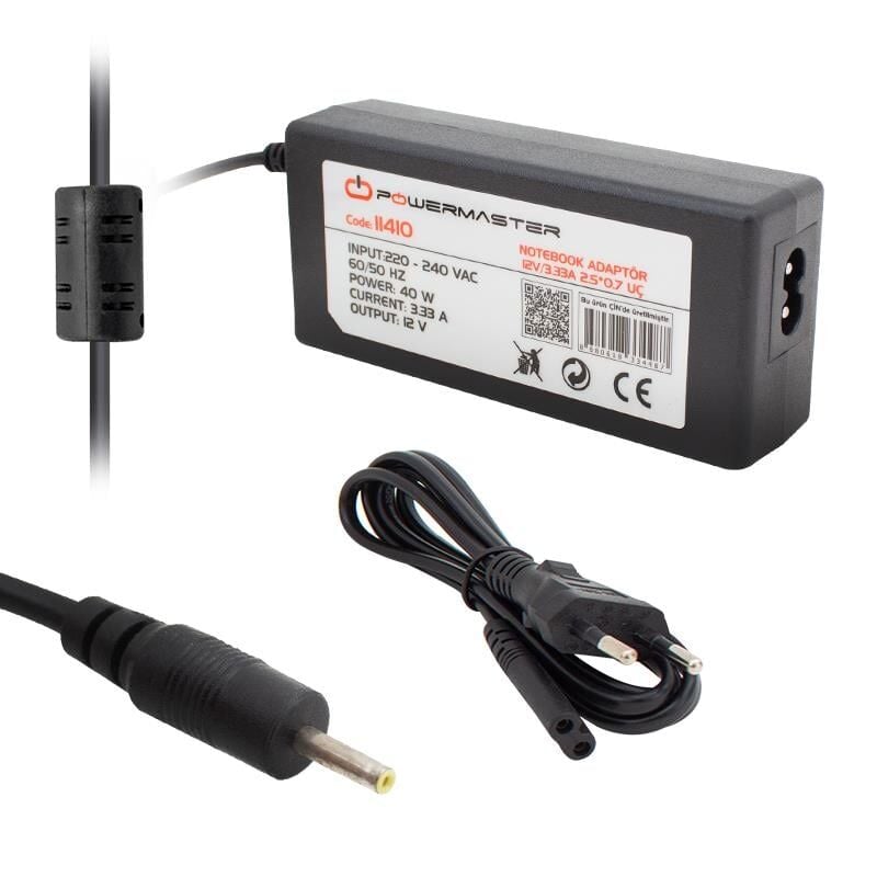 Powermaster PM-11410 12 Volt - 3.33 Amper 2.5*0.7 Mm Uçlu Adaptör