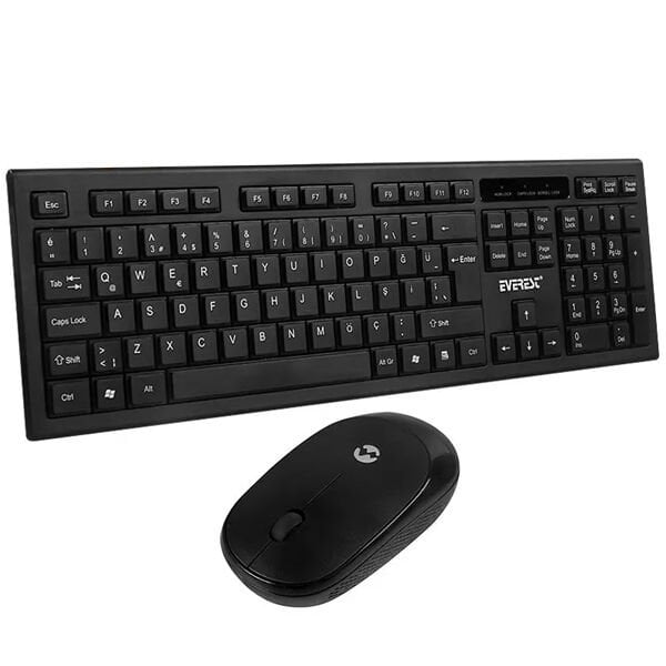 Everest KM-6121 Kablosuz Q Slim Klavye Mouse Set