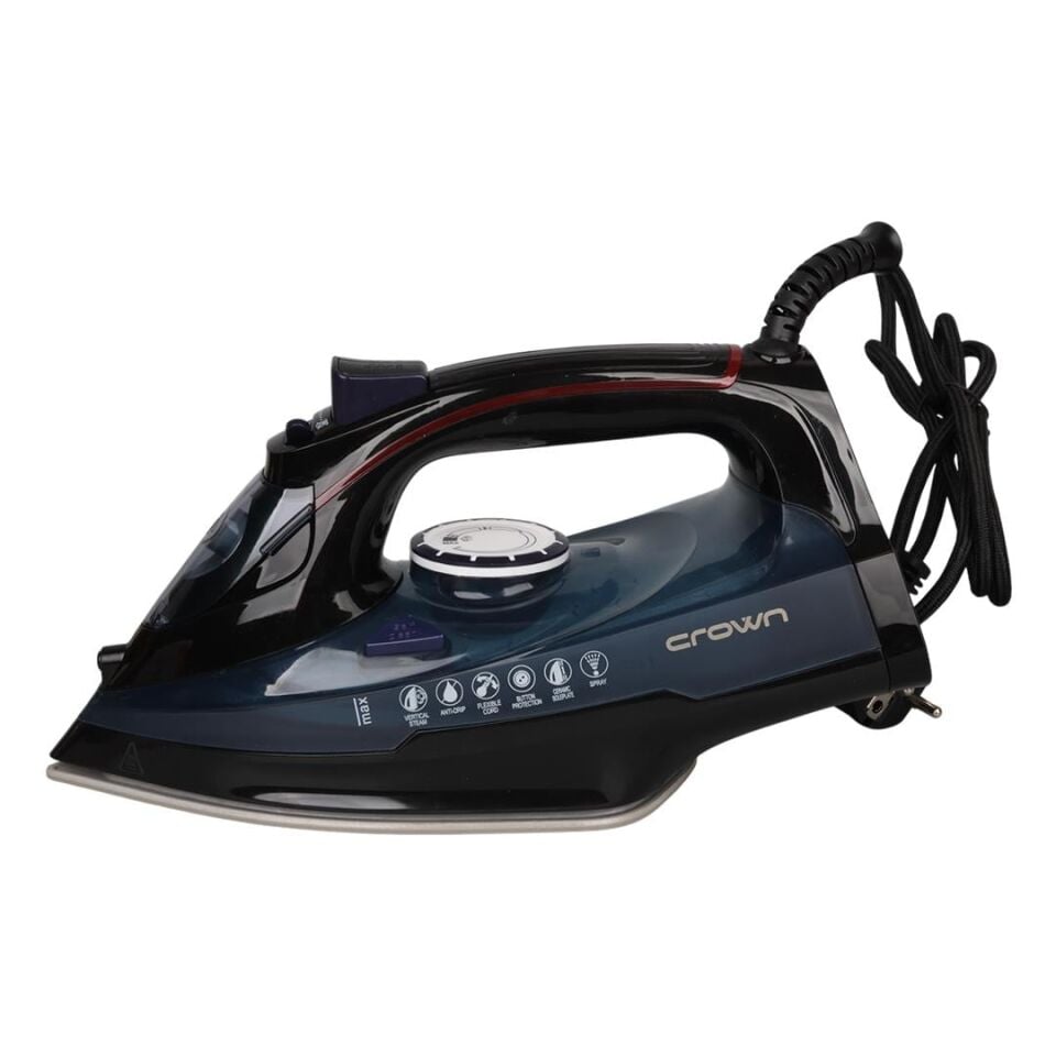 Crown CRW-7206 2200W Seramik Tabanlı Buharlı Ütü Mavi