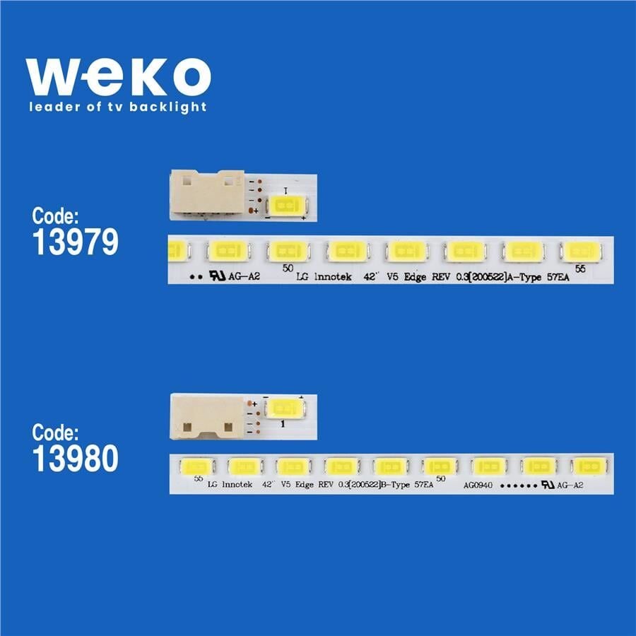 Wkset-5265 13979X2 13980X2 42 V5 Edge Fhd Rev 0.1 4 Adet Led Bar (57Led)