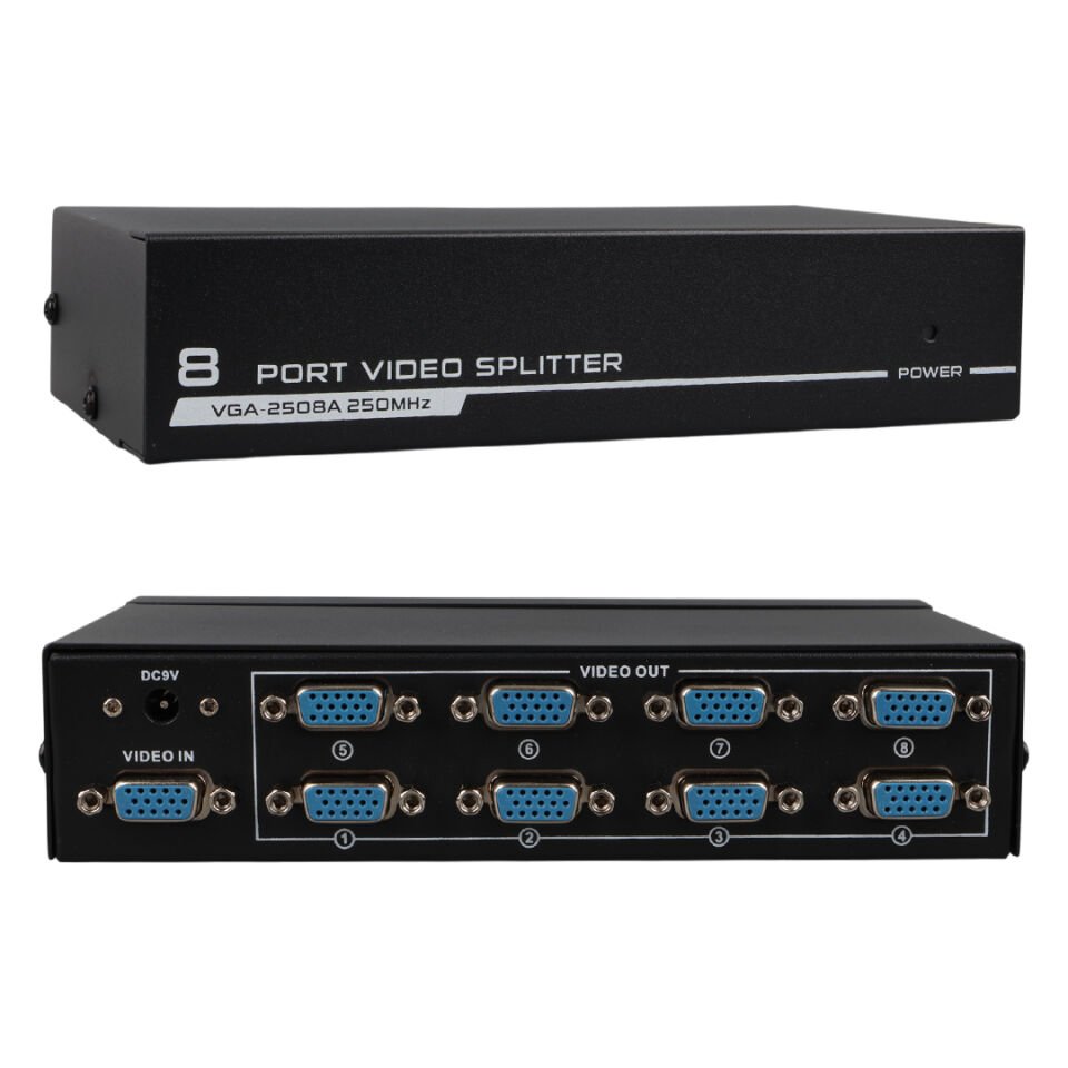 Powermaster PM-2553 8 Port VGA Dağıtıcı Çoğaltıcı Splitter