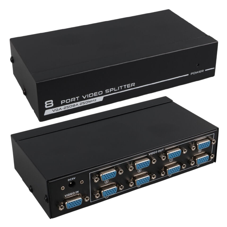 Powermaster PM-2553 8 Port VGA Dağıtıcı Çoğaltıcı Splitter