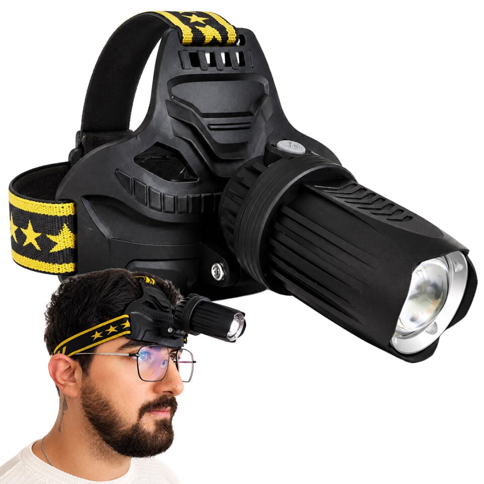Powermaster MX-W643 Şarjlı Zoomlu Ledli Kafa Feneri