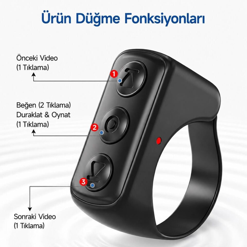 Powermaster PM-24897 Kablosuz Bluetooth Yüzük Kumanda