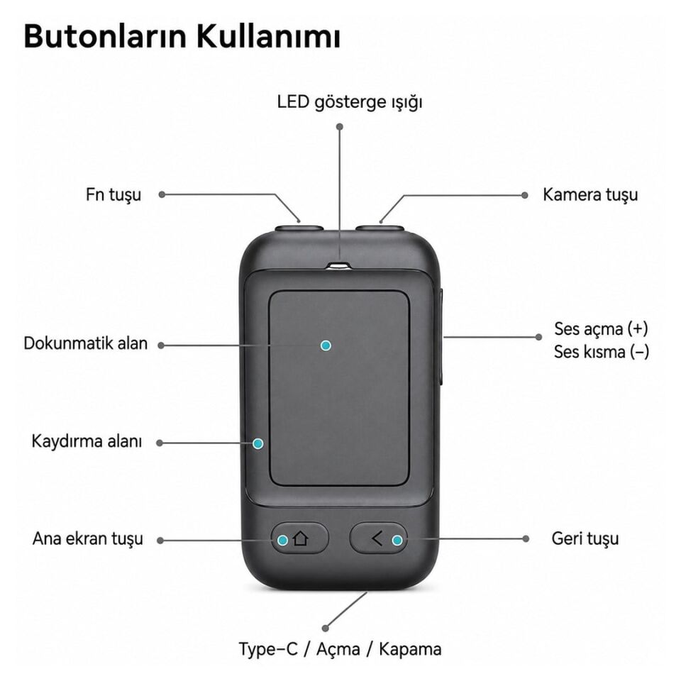Powermaster PM-24935 Dokunmatik Yüzeyli Kablosuz Bluetooth Akıllı Telefon Kumandası