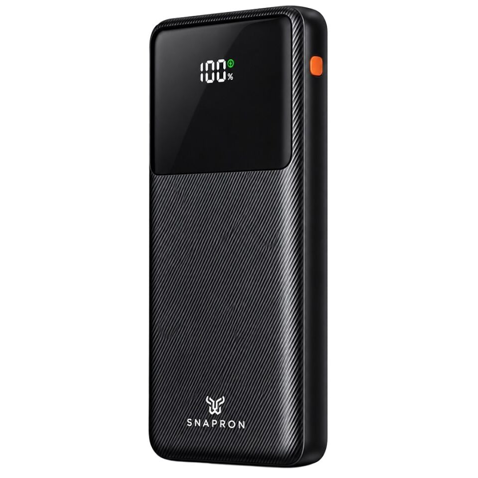 Snapron Snp 3015 22.5W PD 10000 Mah LCD Ekranlı Siyah Hızlı Şarjlı Powerbank