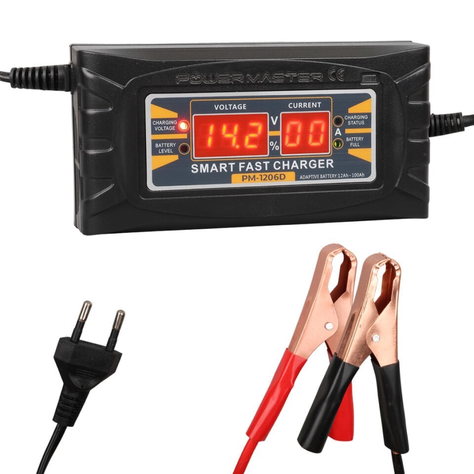 PowerMaster 12 Volt 6 Amper Akıllı Hızlı Akü Şarj Cihazı
