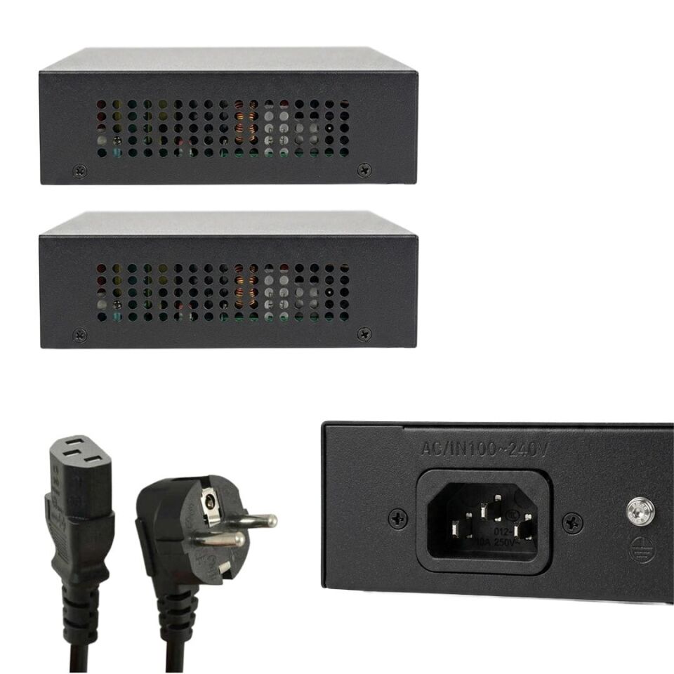 Novacom NVC-PSE0820 100/1000 Mbps 8 Port Poe + 2 Port Uplink Switch