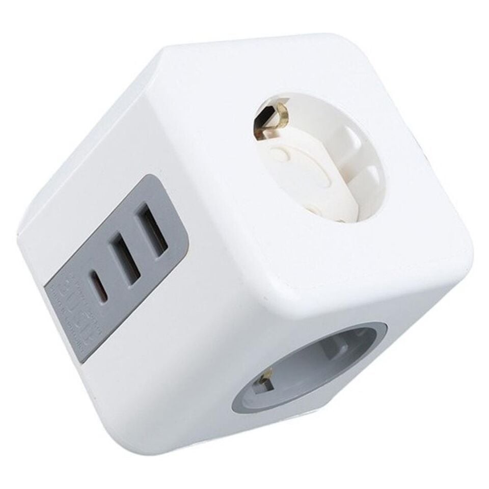VEA VE-23089 2X USB 1X Type-C 3'Lü Çocuk Ve Termal Korumalı Grup Priz