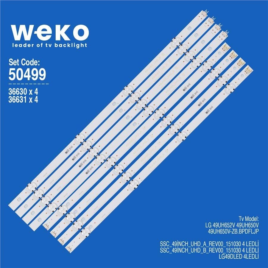 Wkset-5499 36630X4 36631X4 Ssc_49İnch_Uhd 8 Adet Led Bar