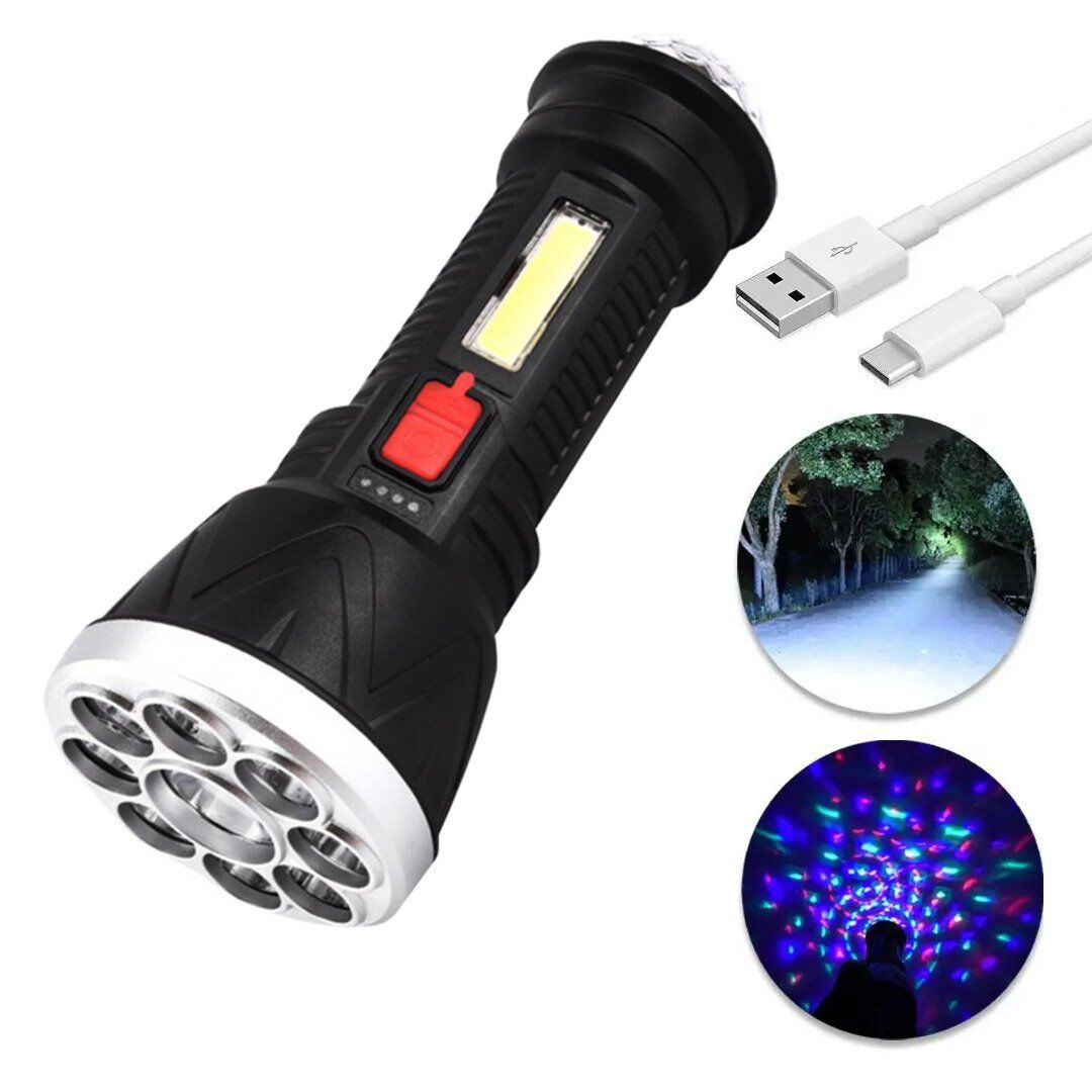 Powermaster CL-W09 9+1 Ledli + Disko Toplu Şarjlı El Feneri