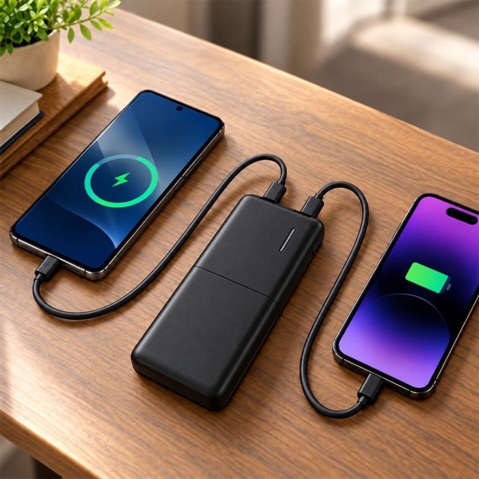 Snapron SNP-3008 Siyah 22.5W PD 10.000Mah Şarjlı Powerbank