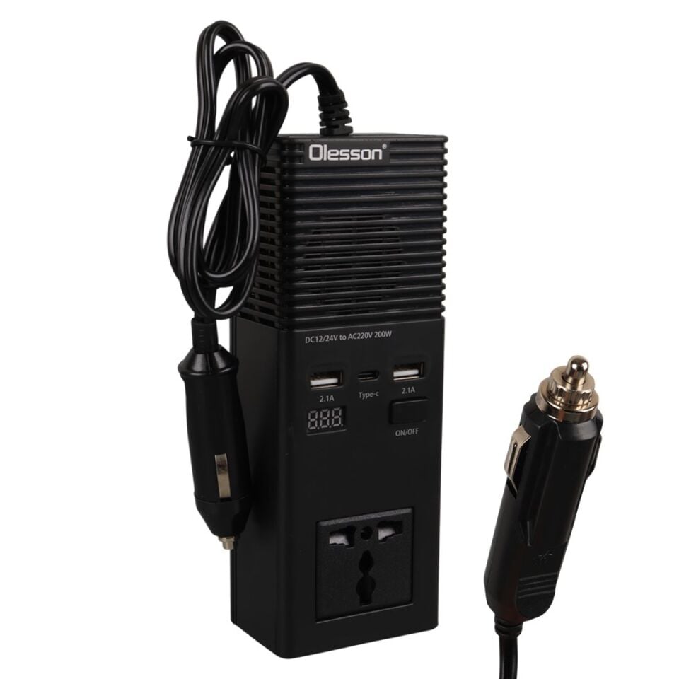 Olesson 1665 DC 12-24V 200W Oto Araç Power İnverter