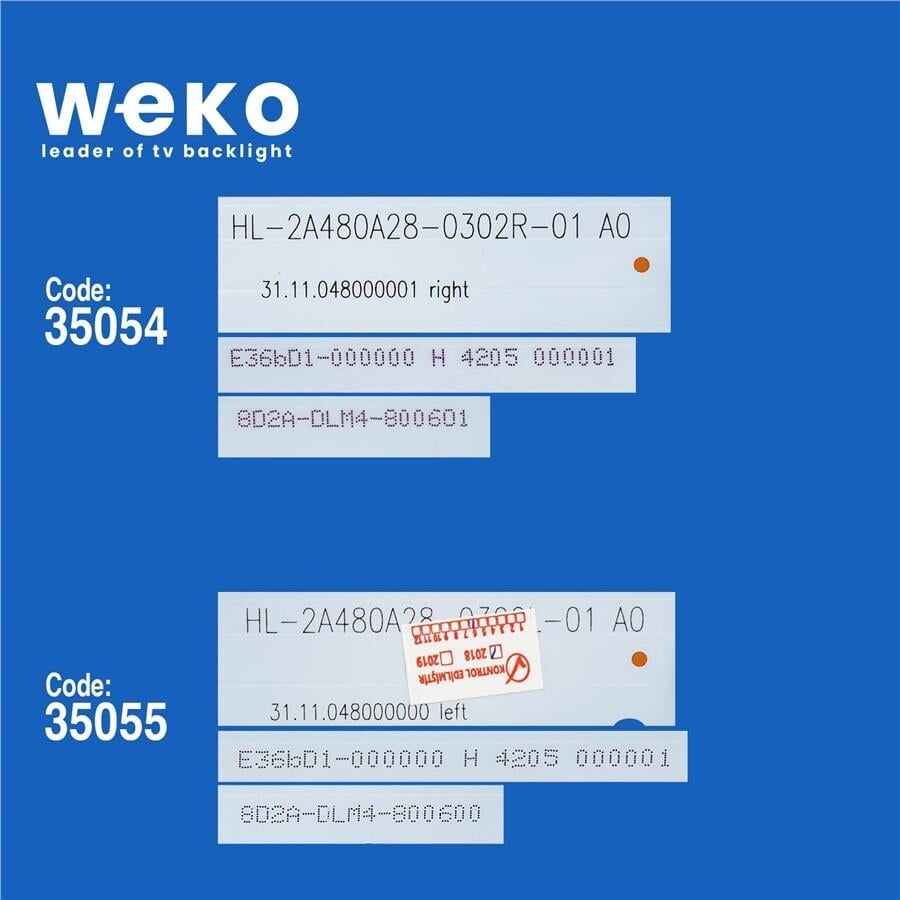 Wkset-5502 35054X5 35055X5 Hl-2A480A28-0302 10 Adet Led Bar