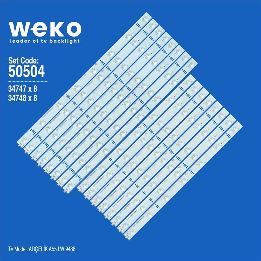 Wkset-5504 34747X8 34748X8 Arcelik_55_Zjg Zjd 16 Adet Led Bar