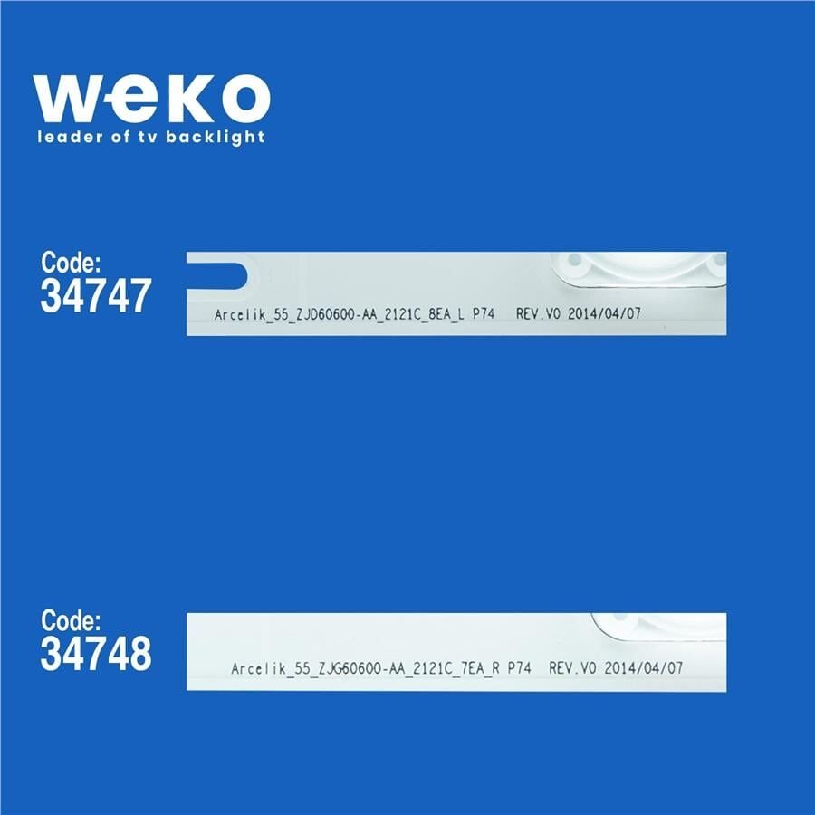 Wkset-5504 34747X8 34748X8 Arcelik_55_Zjg Zjd 16 Adet Led Bar