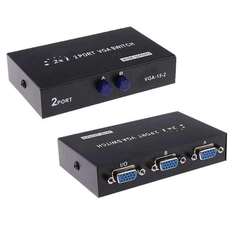 PowerMaster PM-4263 2 Port Giriş 1 Çıkış Manuel VGA Splitter