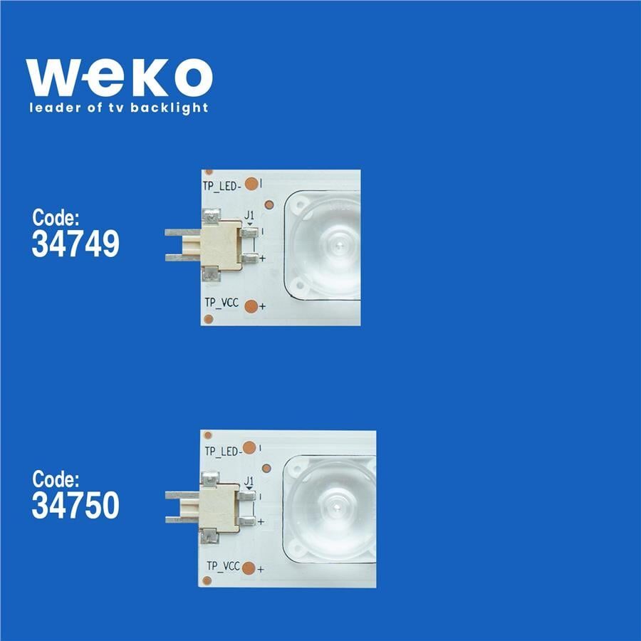Wkset-5505 34749X7 34750X7 Arcelik_48_Zkn60600 Zkp6060 14 Adet Led Bar