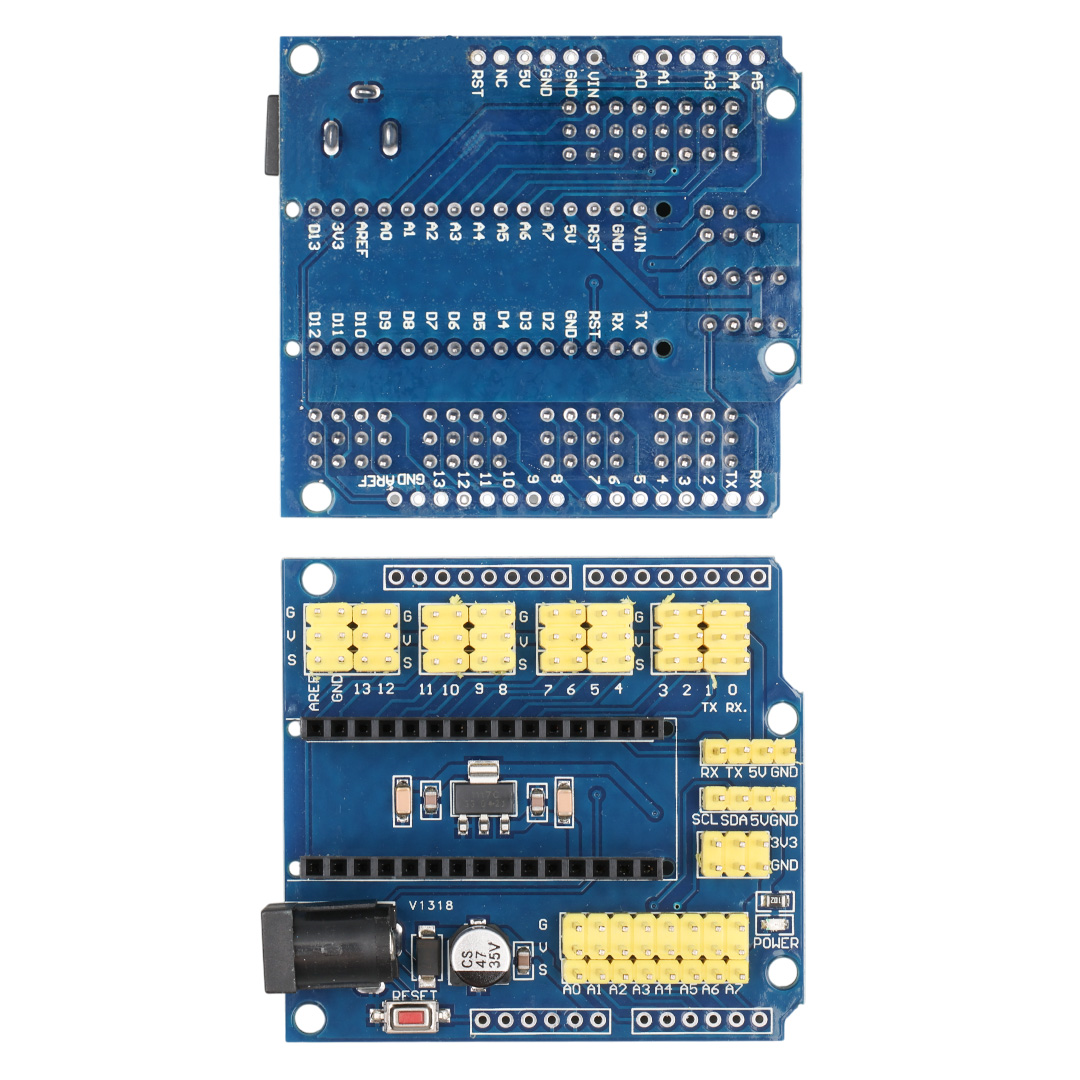 Arduino Uno Sensor Shield V4.0 (Mavi) Genişletme Kartı
